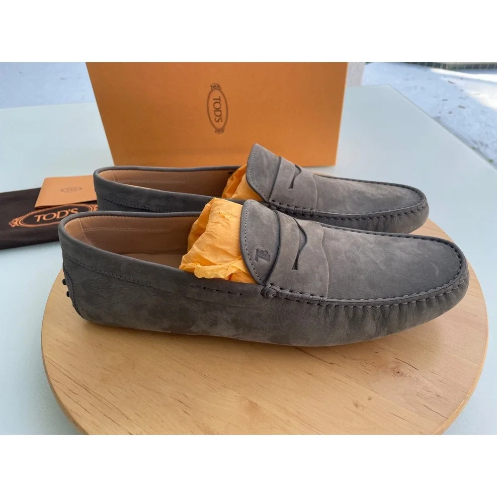 Tod's Men's NEW Mocassino City Gommino XXM0LR0001RE0B408 Suede Loafer Shoe 6.5